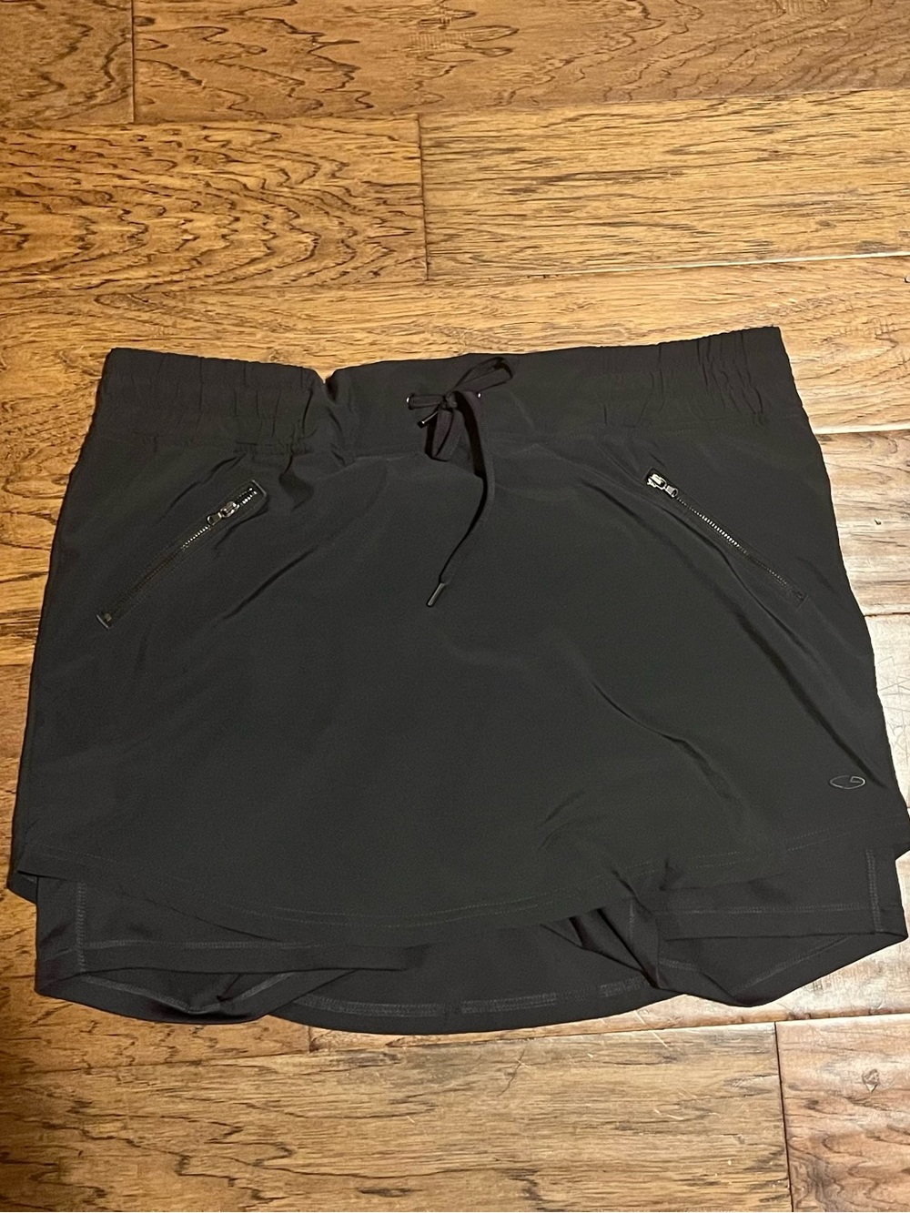 Champion Black Womens Athletic Skort with Zip Pockets